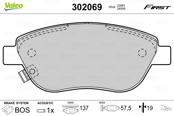 Valeo Remblokset 302069