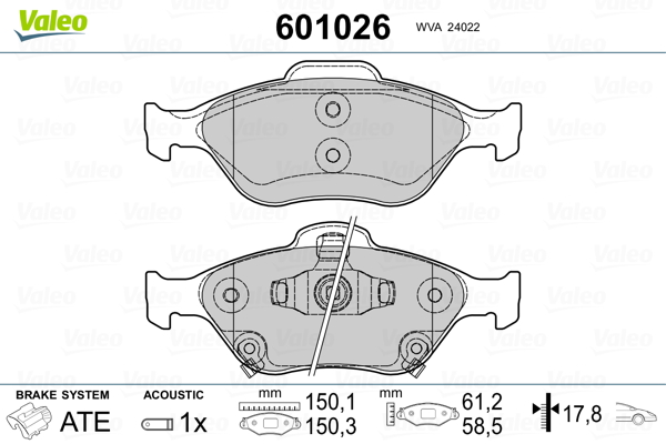 Valeo Remblokset 601026