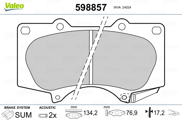 Valeo Remblokset 598857