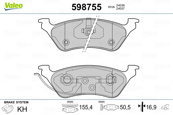 Valeo Remblokset 598755