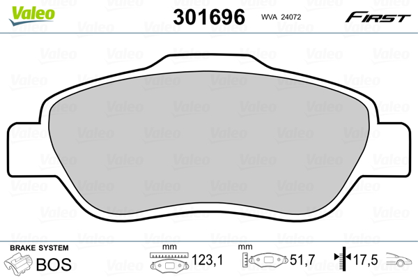 Valeo Remblokset 301696