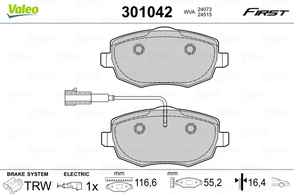 Valeo Remblokset 301042