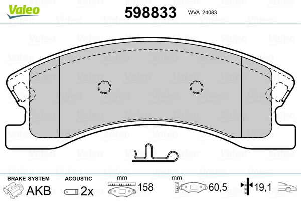 Valeo Remblokset 598833