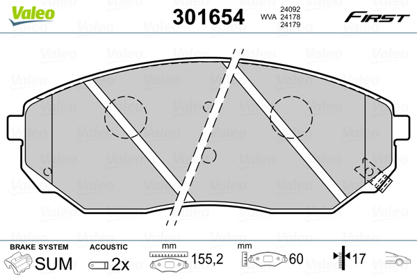 Valeo Remblokset 301654