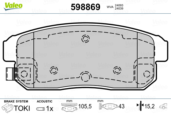 Valeo Remblokset 598869