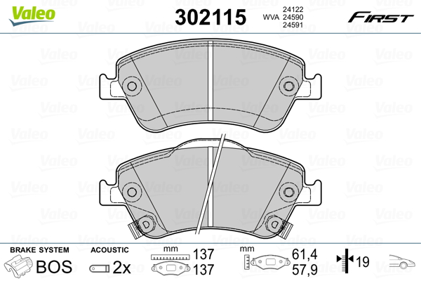 Valeo Remblokset 302115