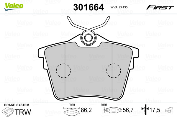 Valeo Remblokset 301664