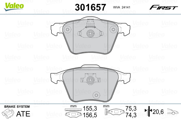 Valeo Remblokset 301657