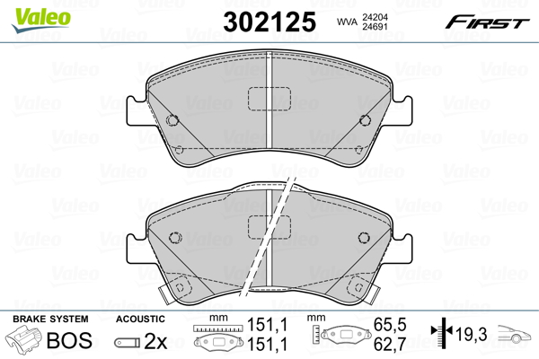 Valeo Remblokset 302125