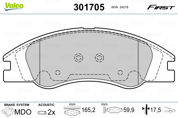 Valeo Remblokset 301705