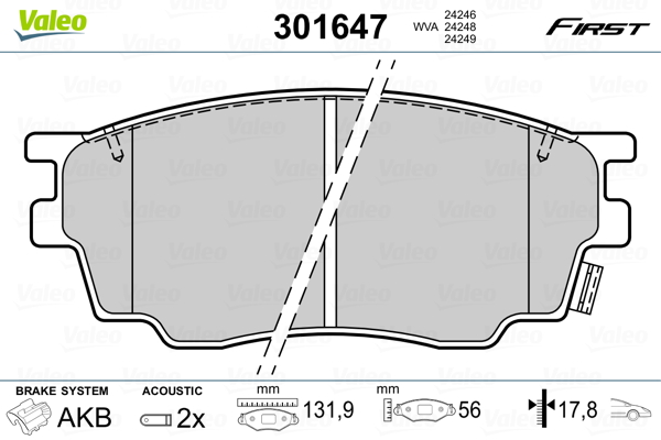 Valeo Remblokset 301647