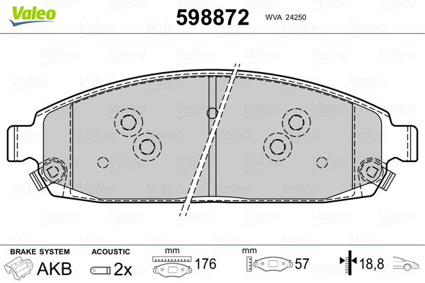 Valeo Remblokset 598872