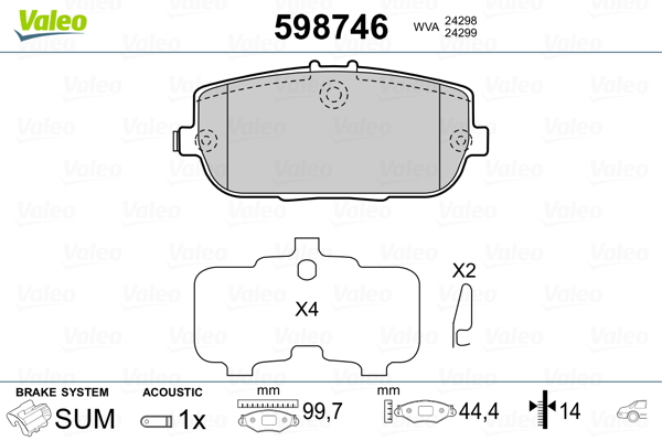 Valeo Remblokset 598746