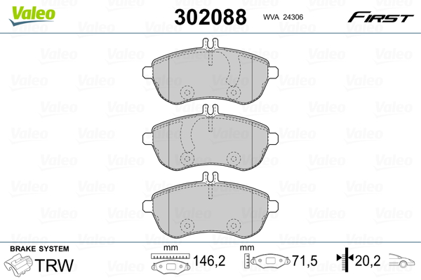 Valeo Remblokset 302088