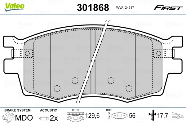 Valeo Remblokset 301868