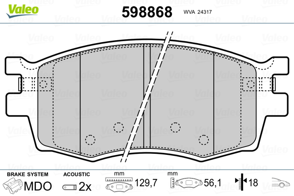 Valeo Remblokset 598868