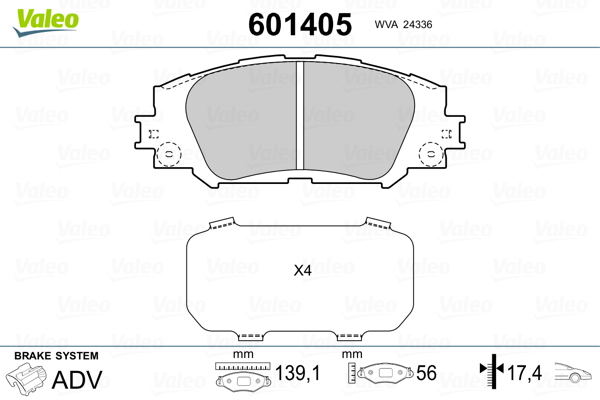 Valeo Remblokset 601405