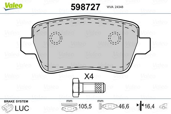 Valeo Remblokset 598727