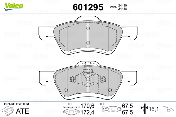 Valeo Remblokset 601295