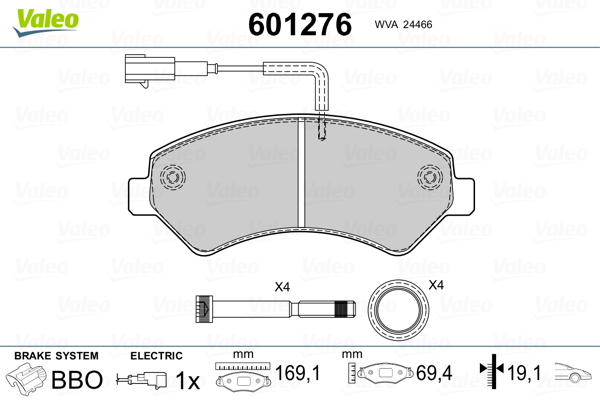 Valeo Remblokset 601276