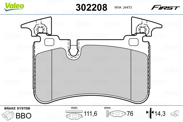 Valeo Remblokset 302208