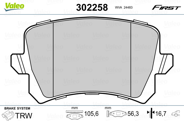 Valeo Remblokset 302258