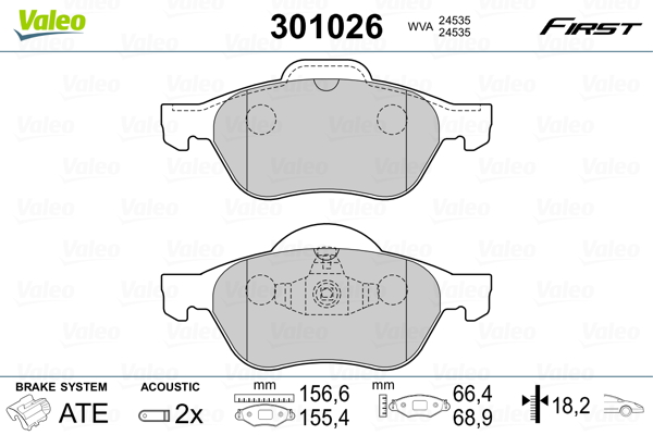 Valeo Remblokset 301026