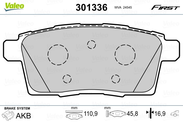 Valeo Remblokset 301336