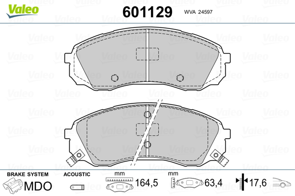 Valeo Remblokset 601129