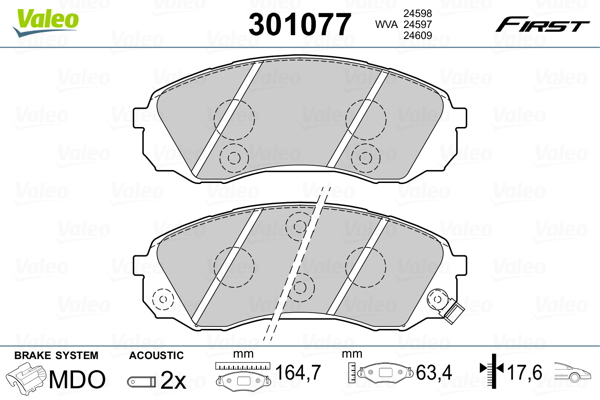 Valeo Remblokset 301077