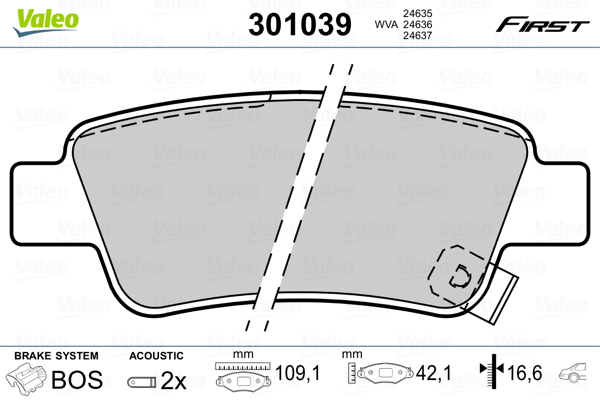 Valeo Remblokset 301039