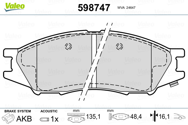 Valeo Remblokset 598747