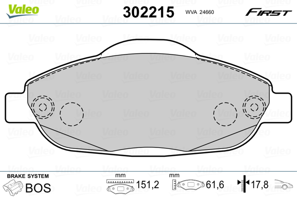 Valeo Remblokset 302215