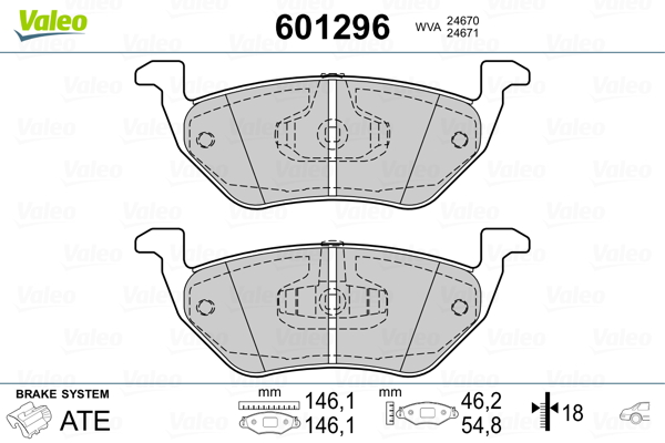 Valeo Remblokset 601296