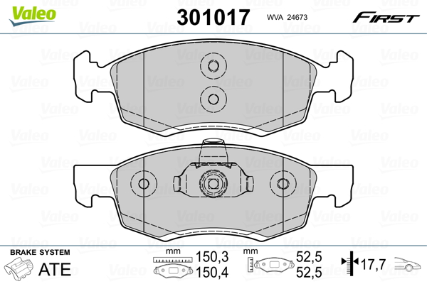 Valeo Remblokset 301017