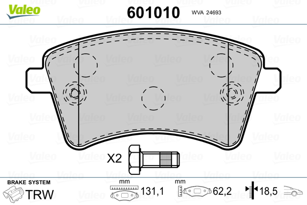 Valeo Remblokset 601010