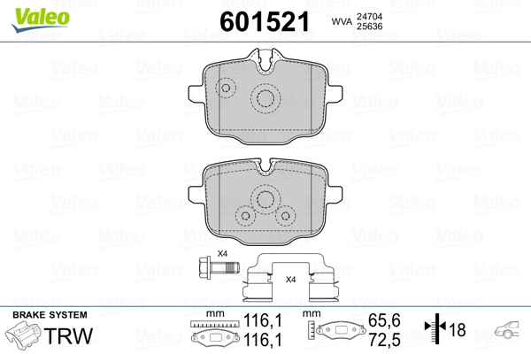 Valeo Remblokset 601521