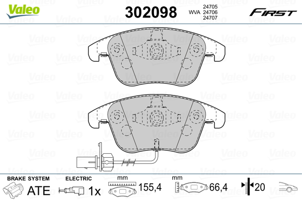 Valeo Remblokset 302098