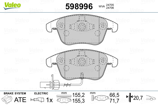 Valeo Remblokset 598996