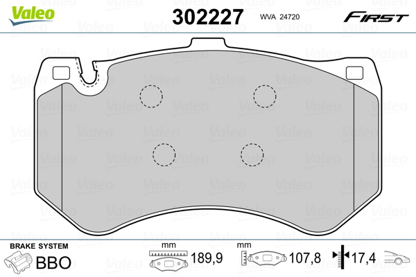 Valeo Remblokset 302227