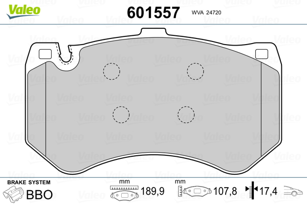 Valeo Remblokset 601557