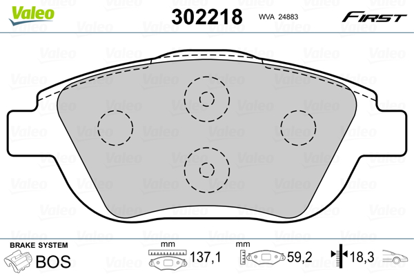 Valeo Remblokset 302218