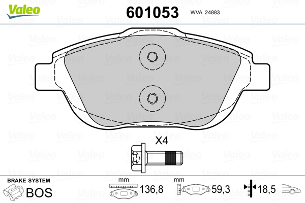 Valeo Remblokset 601053