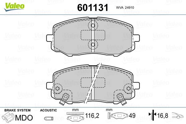 Valeo Remblokset 601131