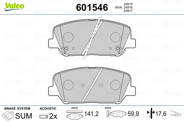 Valeo Remblokset 601546