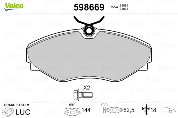 Valeo Remblokset 598669