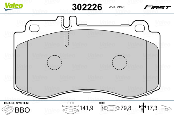 Valeo Remblokset 302226