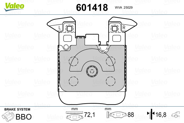 Valeo Remblokset 601418