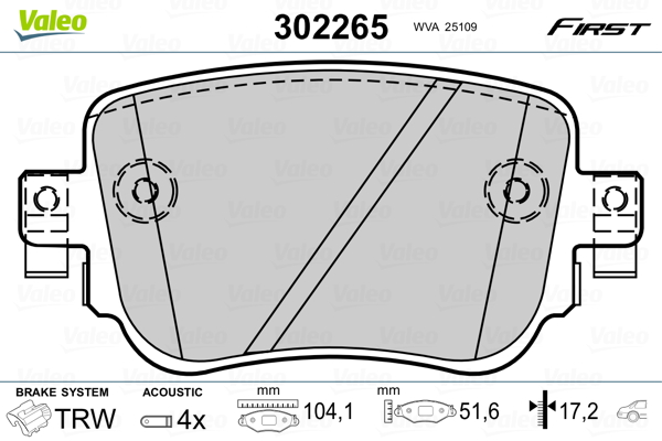 Valeo Remblokset 302265