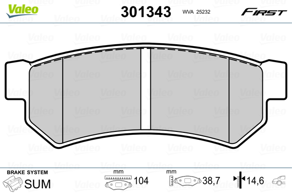 Valeo Remblokset 301343